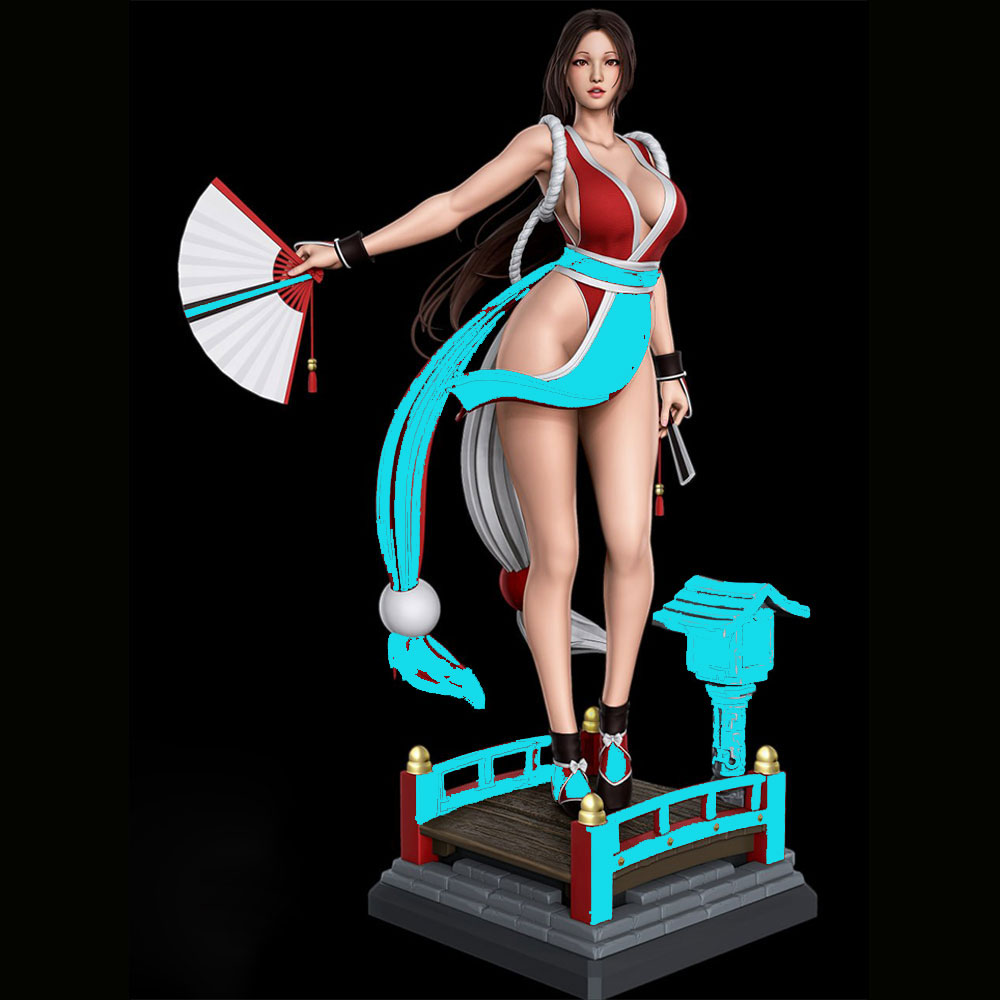 3D Printing Mockup - 1/24 Seksi Uzun Saçlı Kız Minyatür
