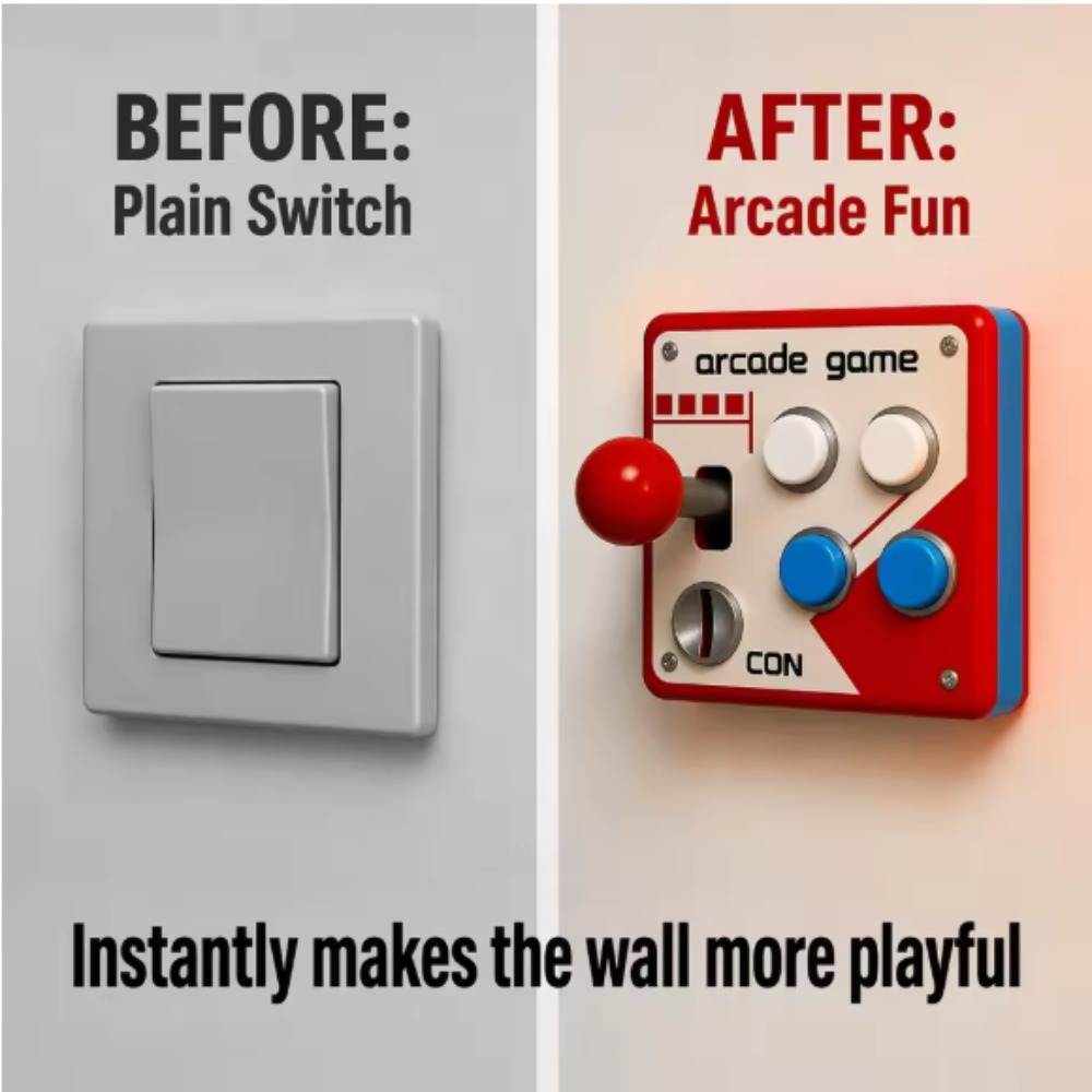 3D Printing Enthusiast - Retro Arcade Joystick Anahtar Paneli Kapağı,