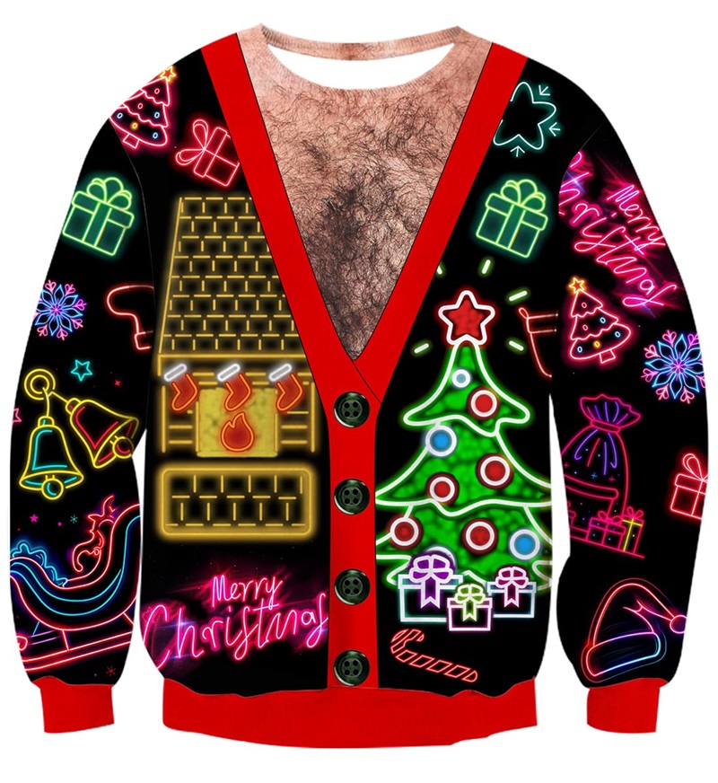 3D Printing Xmas - Erkekler için Çirkin Noel Kazakı 3D