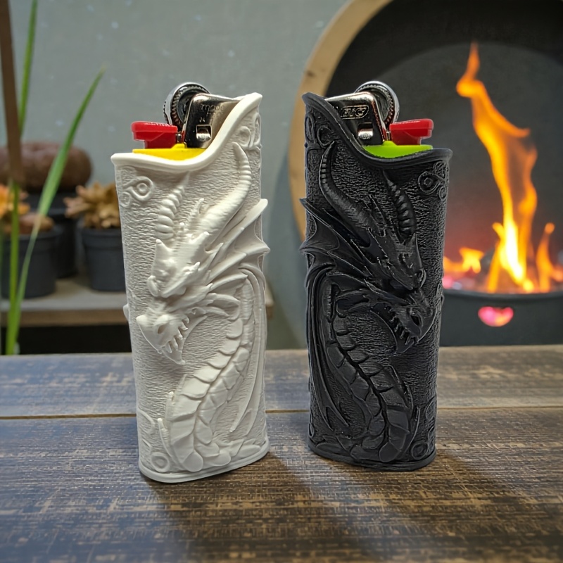 3D Printing Pla - Gotik Kabartmalı Ejderha Çakmak Kılıfı 3D