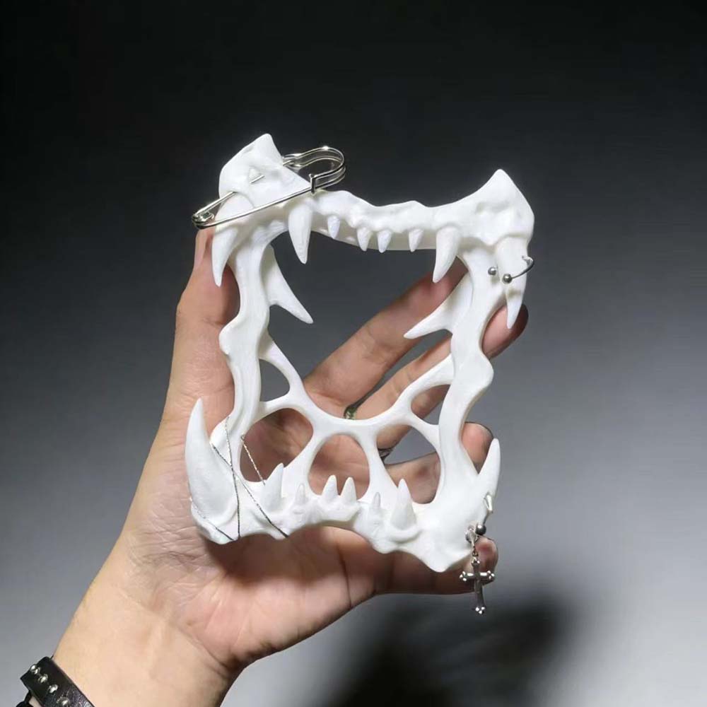 3D Printing Foto - Fotoğraf Çerçevesi Gotik Dişli Kafatası 3