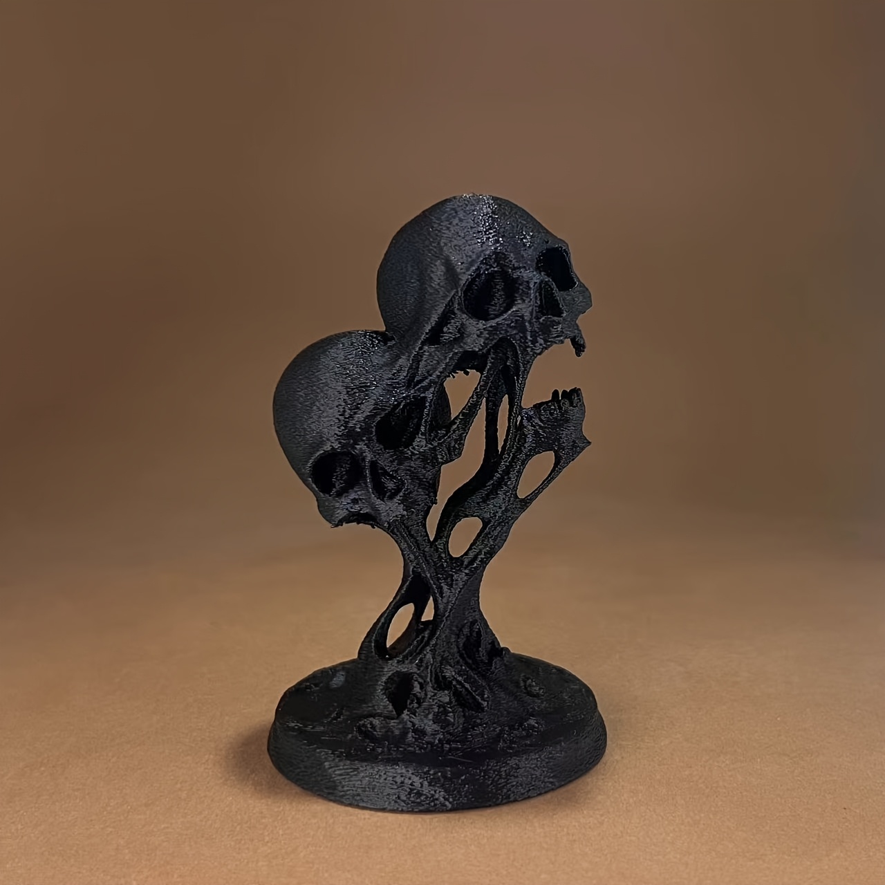 3D Printing Enthusiast - 1 Parçalı Gotik Eriyen Kafatası Heykeli