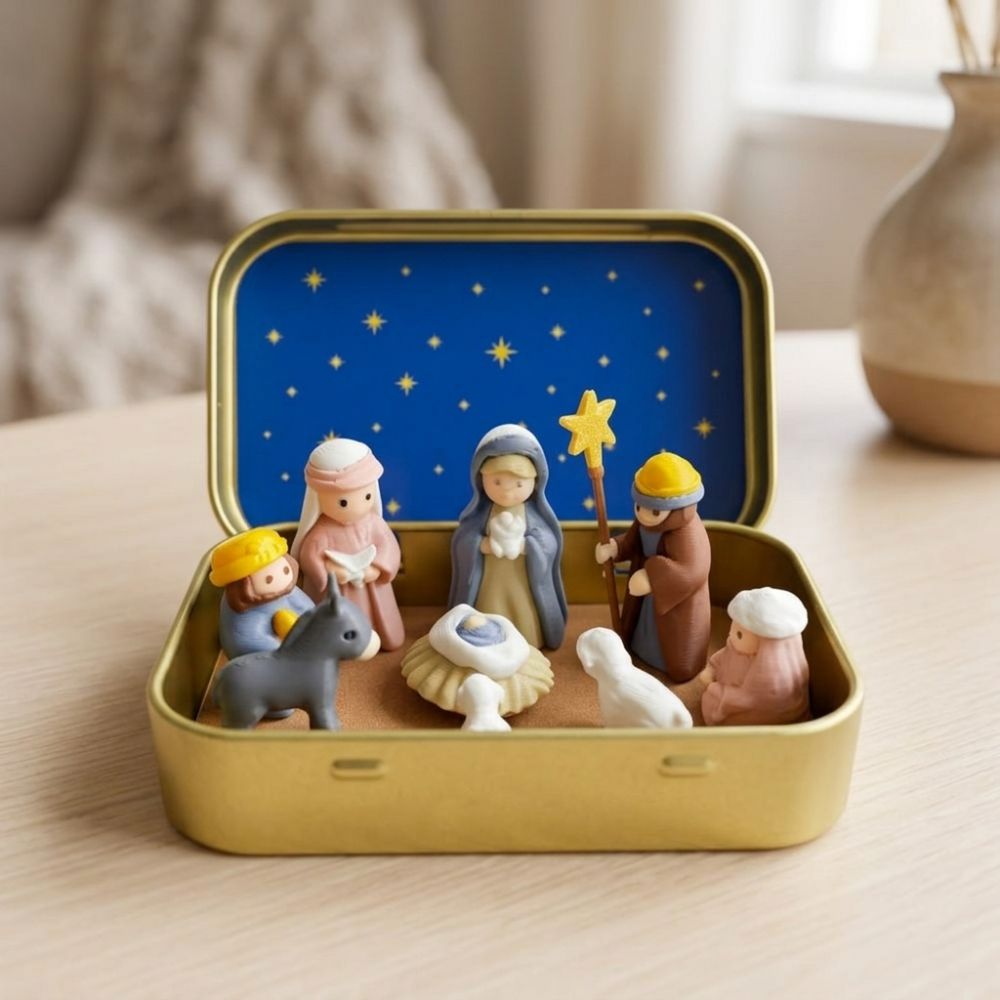 3D Printing Xmas - Metal Teneke Kutu Mini Noel Yemlik