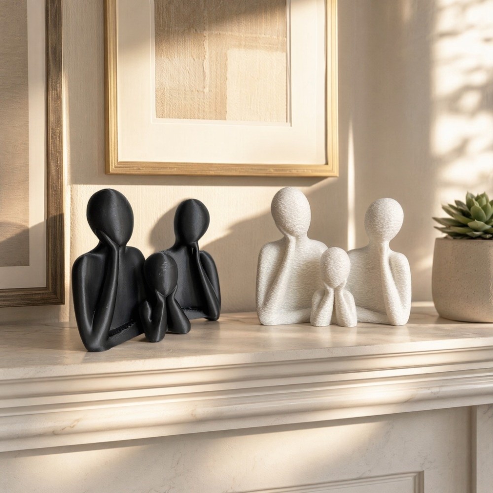 Sarılan Çift Heykeli Soyut Ail - 3D Printing Mockup incelemesi ve fiyatı