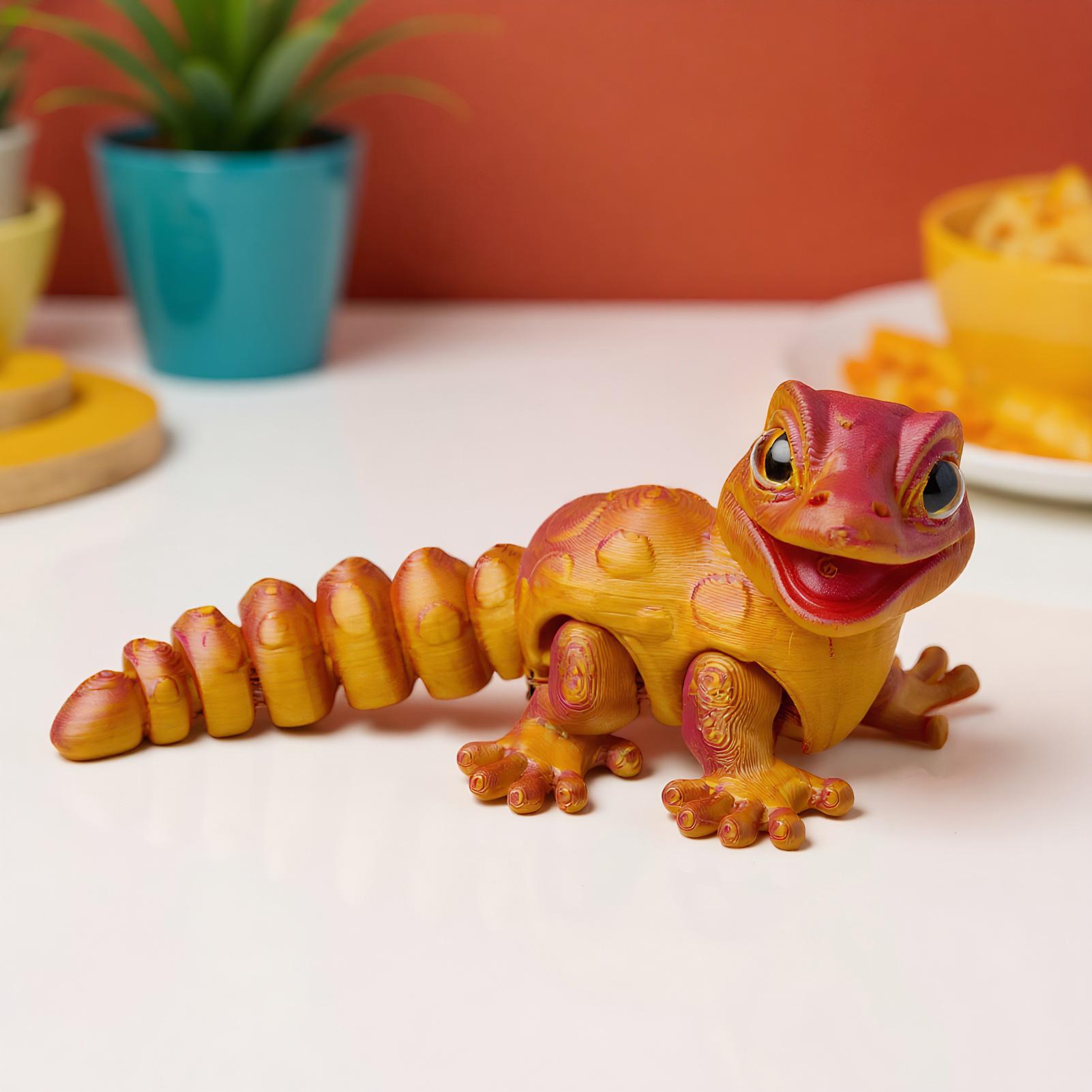 3D Baskılı Gecko Figürü Kerten - 3D Printing Mockup incelemesi ve fiyatı