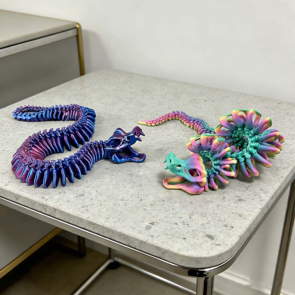 3D baskılı EKLEMLI YILAN heyke - 3D Printing Mockup incelemesi ve fiyatı