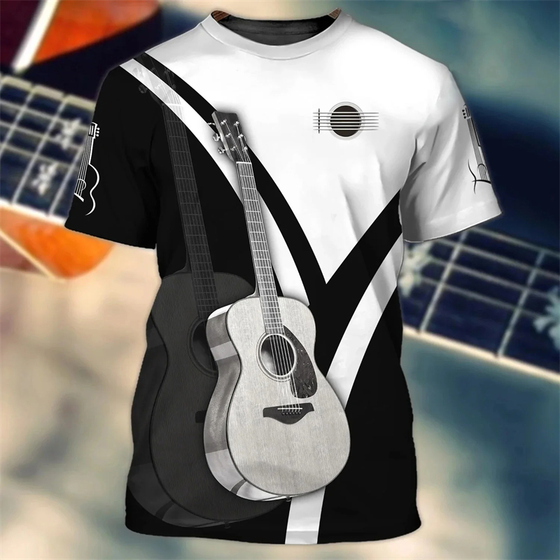Moda 3D gitar baskı T Shirt er - 3D Printing Guitar incelemesi ve fiyatı