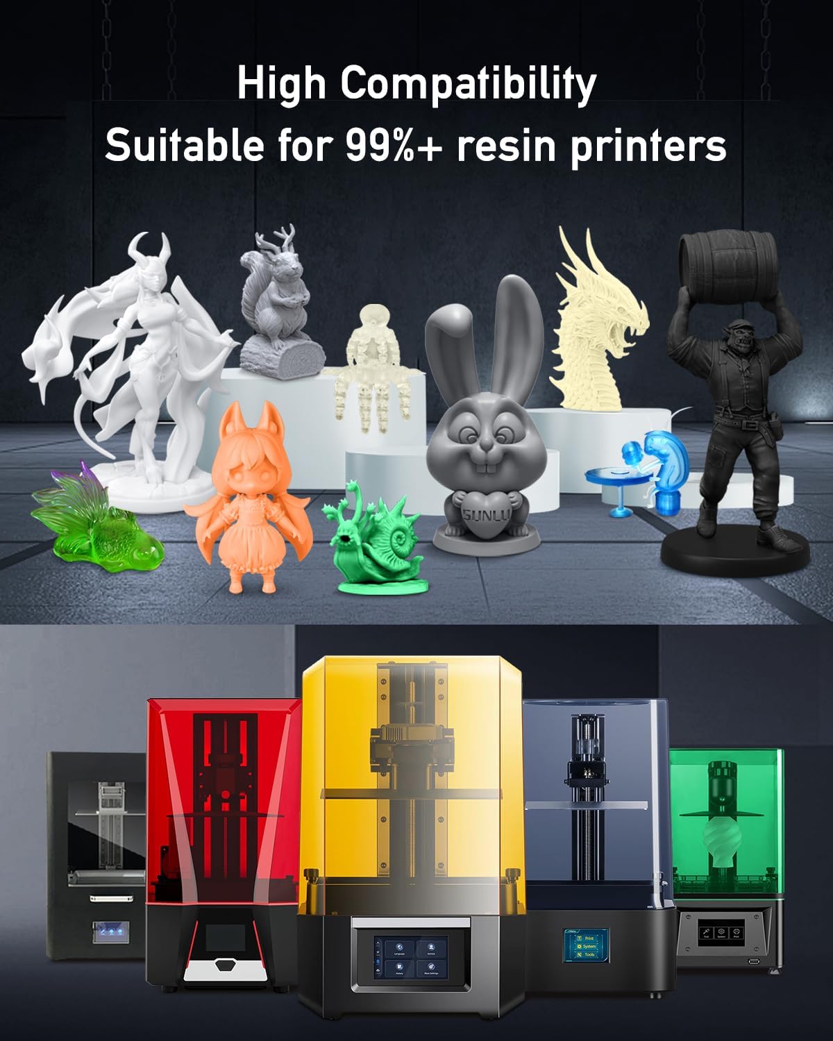 SUNLU ABS Benzeri Reçine 405nm - 3D Printing Uv Sensitive Resin incelemesi ve fiyatı