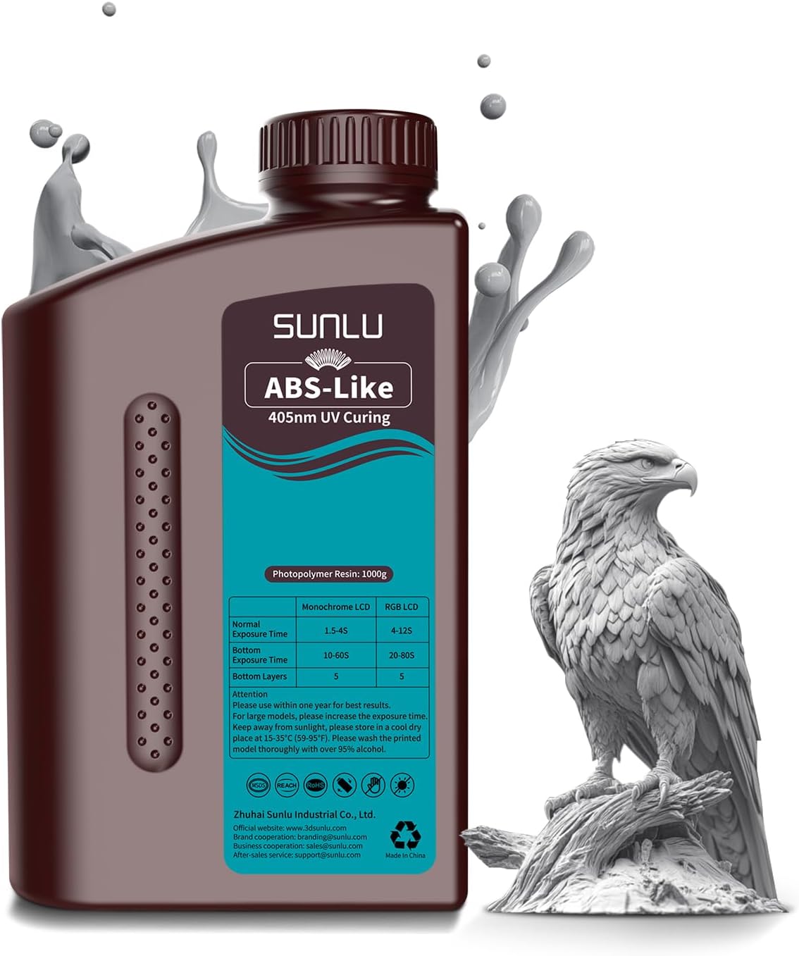SUNLU ABS Benzeri Reçine 405nm - 3D Printing Uv Sensitive Resin incelemesi ve fiyatı