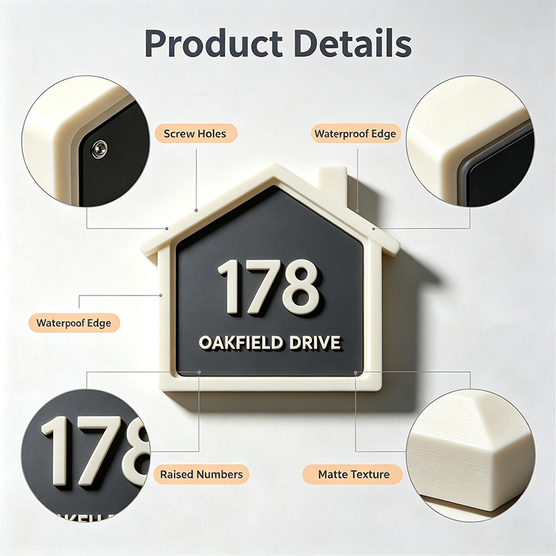 Özel 3D Baskılı Ev Numarası Ta - 3D Printing Pla incelemesi ve fiyatı