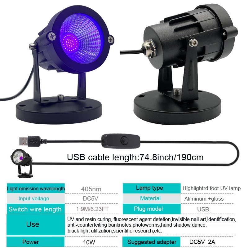 LED Mor Işık 10W 30W Blackligh - 3D Printing Uv Sensitive Resin incelemesi ve fiyatı